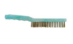 Cepillo con mango PVC - cerdas acero